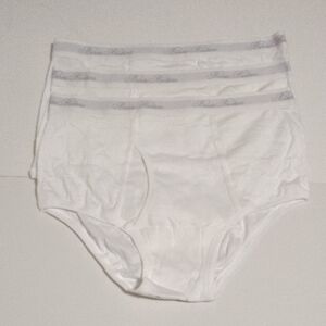 Brooks Brothers White Supima Cotton Full Rise White Briefs 3 Pack Size L